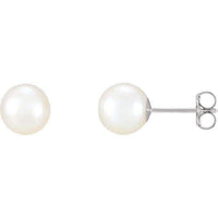 BW James Earrings Fresh Water Pearl Stud Earrings Set In Silver