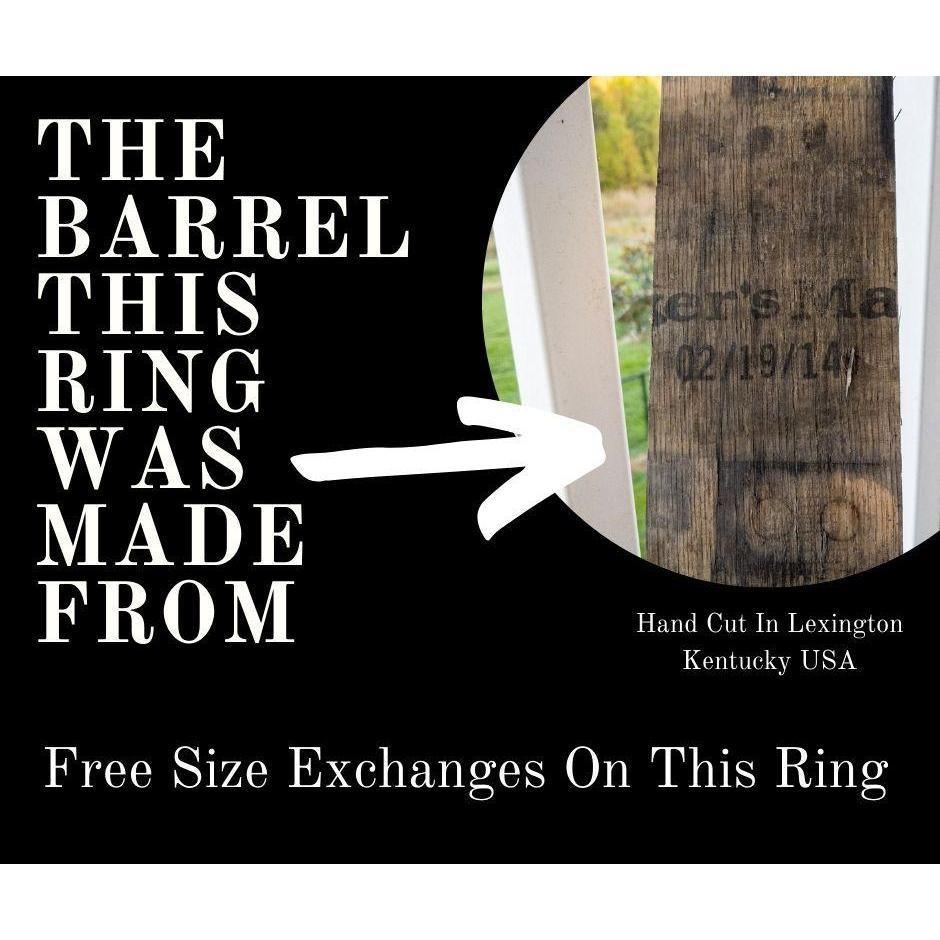 BW James Jewelers ALT Wedding Band “The Bluegrass Guitar Player”  Kentucky Bourbon Whiskey Barrel Black Ceramic Ring With Guitar String