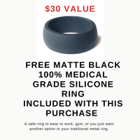 BW James Jewelers ALT Wedding Band "The Daniel Boone" Kentucky Straight Bourbon Whiskey Barrel Black Ceramic Ring With Antler