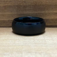 BW James Jewelers ALT Wedding Band “The Mach 5” 8mm Black Tungsten Ring With Brushed Finish