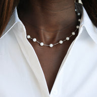 BW James Jewelers Always Appropriate Pearl Station Necklace