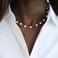 BW James Jewelers Always Appropriate Pearl Station Necklace