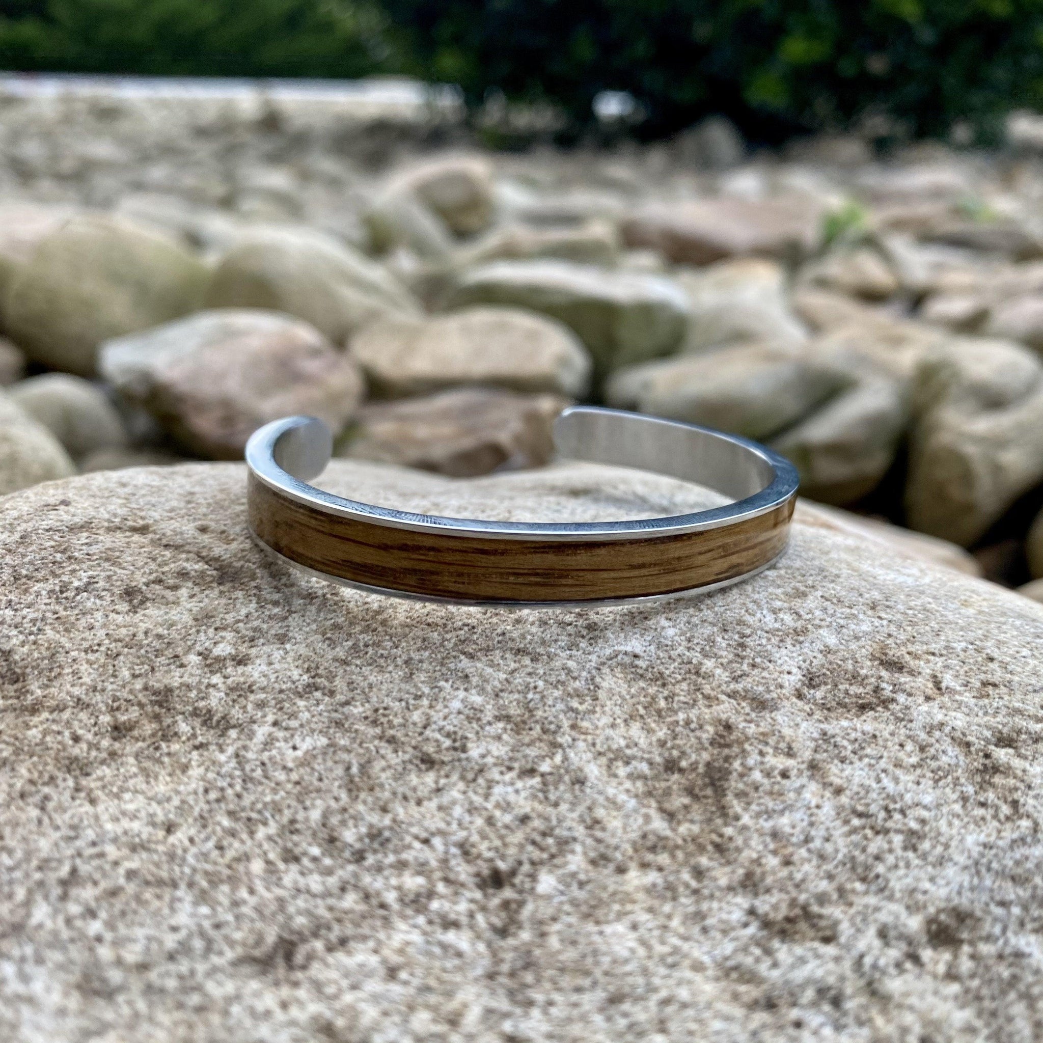 BW James Jewelers Bracelet Reclaimed Bourbon Whiskey Barrel Cuff Bracelet