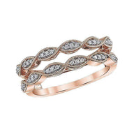 BW James Jewelers diamond wedding bands 14k Diamond Vintage Guard and Wrap