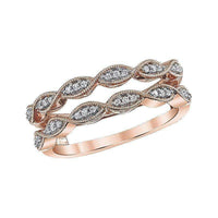 BW James Jewelers diamond wedding bands 14k Diamond Vintage Guard and Wrap