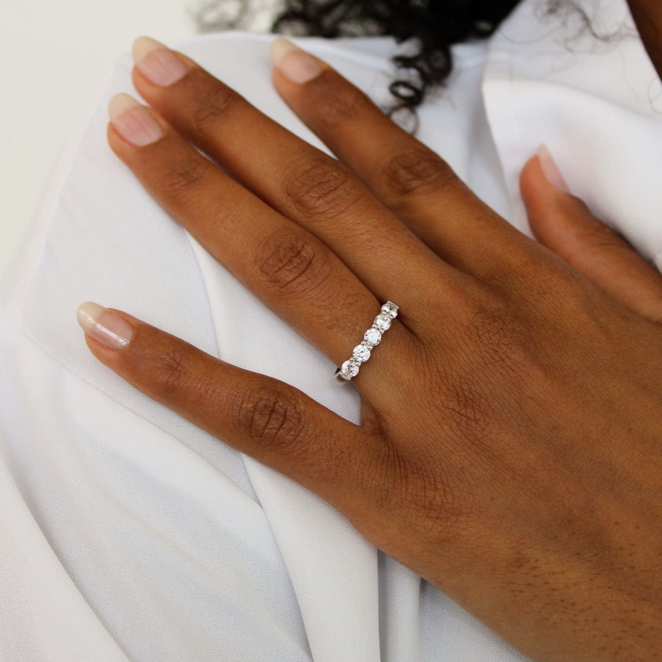 Double Prong Set Diamond Wedding Band (L) – BW James Jewelers