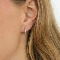 BW James Jewelers Earring The Diamond Huggie Hoops