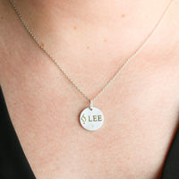 BW James Jewelers Lee Flame Disc Pendant with Diamond