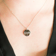 BW James Jewelers Lee Flame Disc Pendant With Diamond