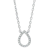 BW James Jewelers Necklace 14k Diamond Pear Pendant