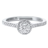 BW James Jewelers Ring 16 Page Christmas Catalog Offer 14KTW Diamond Halo Engagement Ring 1/2Ct