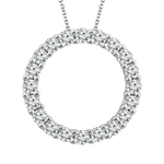 BW James Jewelers White Gold Circling Back Diamond Necklace