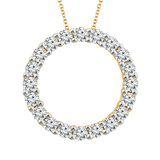 BW James Jewelers Yellow Gold Circling Back Diamond Necklace