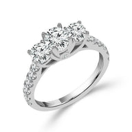 IDD Rings ROUND 3 STONE RING WITH SIDES