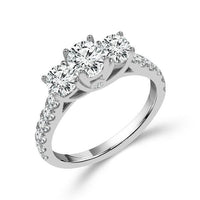 IDD Rings ROUND 3 STONE RING WITH SIDES