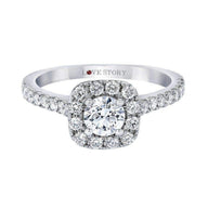 Love Story Engagement Ring Love Story Promise Halo Diamond Engagement Ring