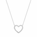 AURELIE GI Necklaces White Gold EMMA | Open Diamond Heart Necklace