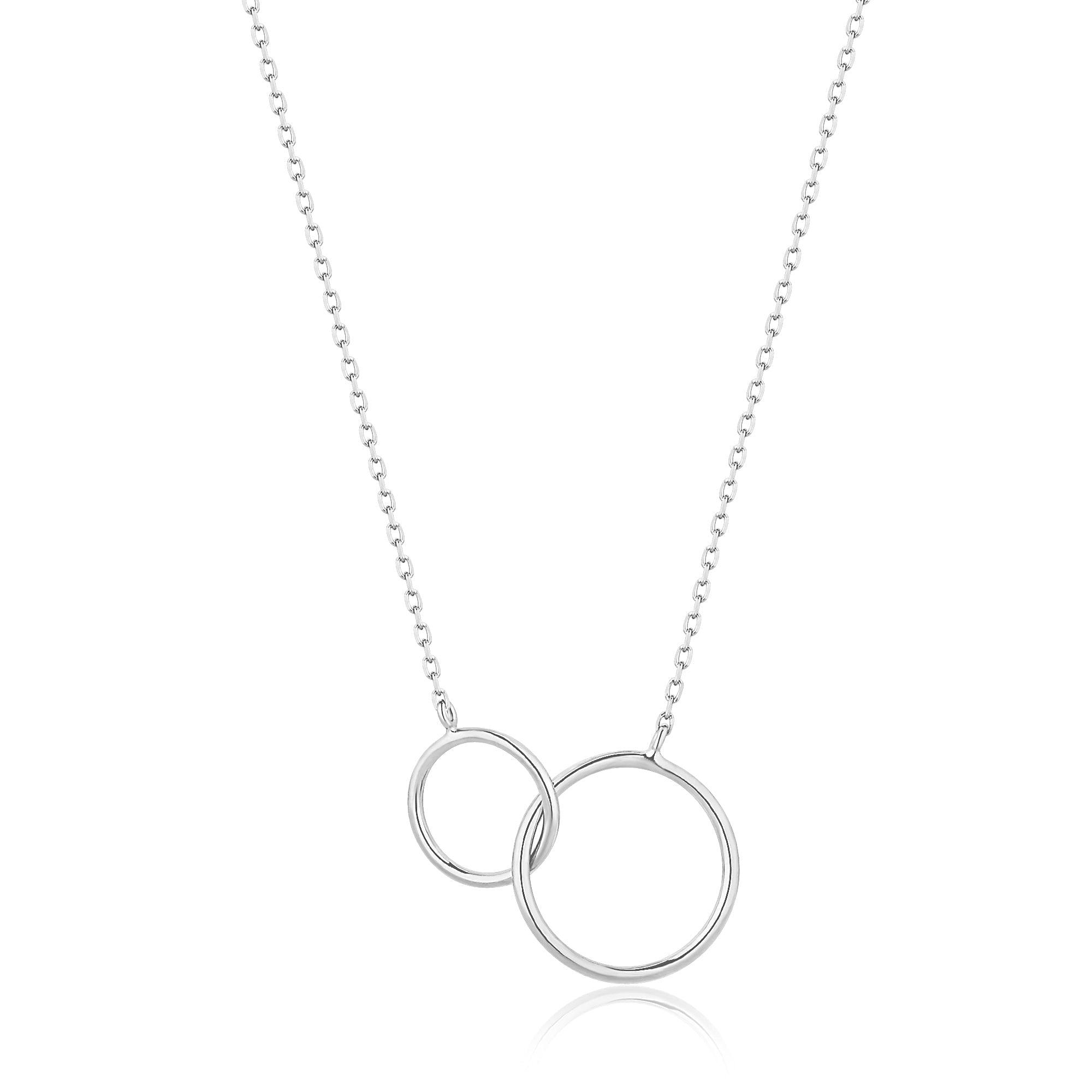 AURELIE GI Necklaces White Gold HELEN | Interlinked Circles Necklace