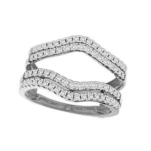 AV Diamonds Rings LADIES ENHANCERS WRAPS 1/2 CT ROUND DIAMOND 14K WHITE GOLD