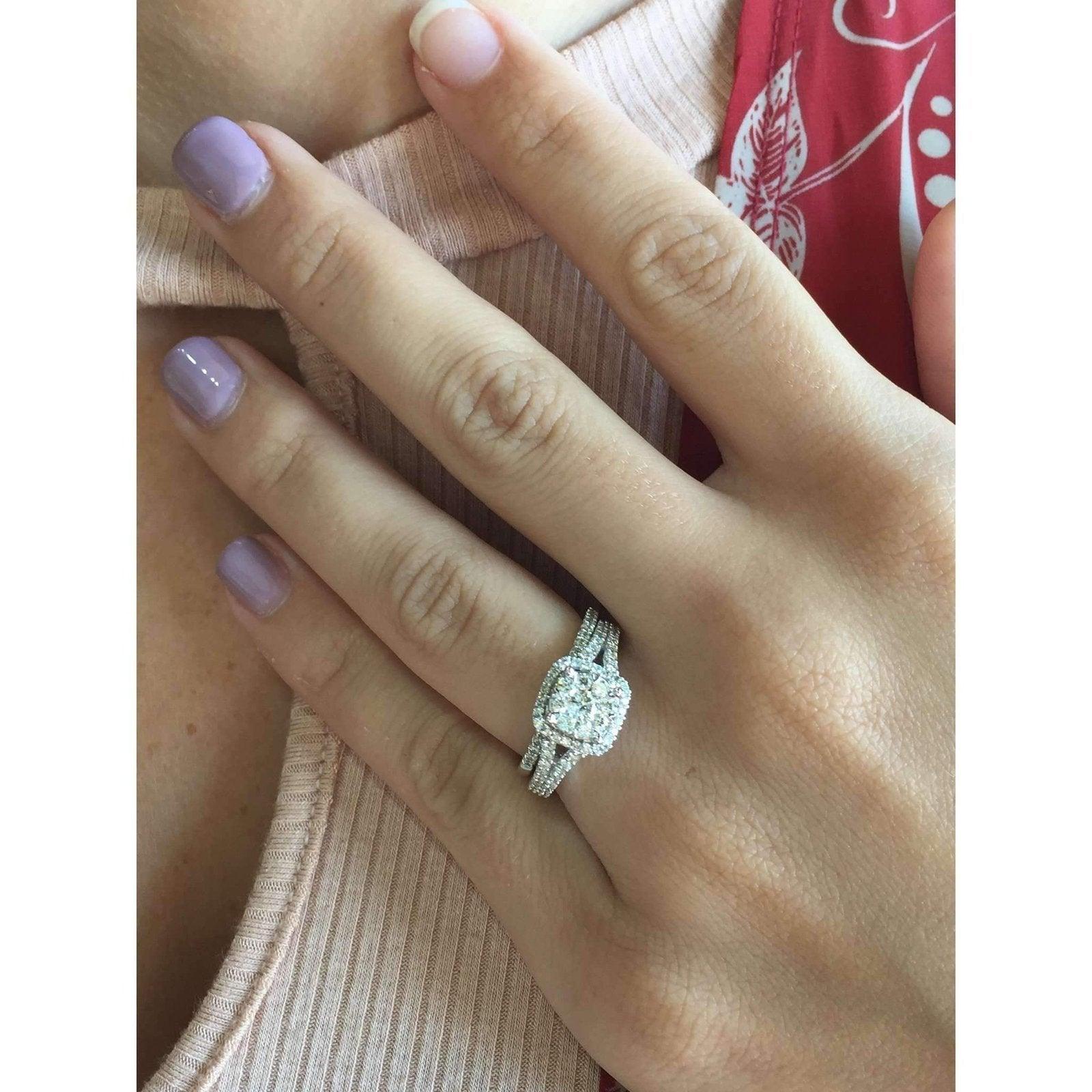 Beautiful Bride Engagement Ring Beautiful Bride Collection Halo Diamond Ring Set 1ctw