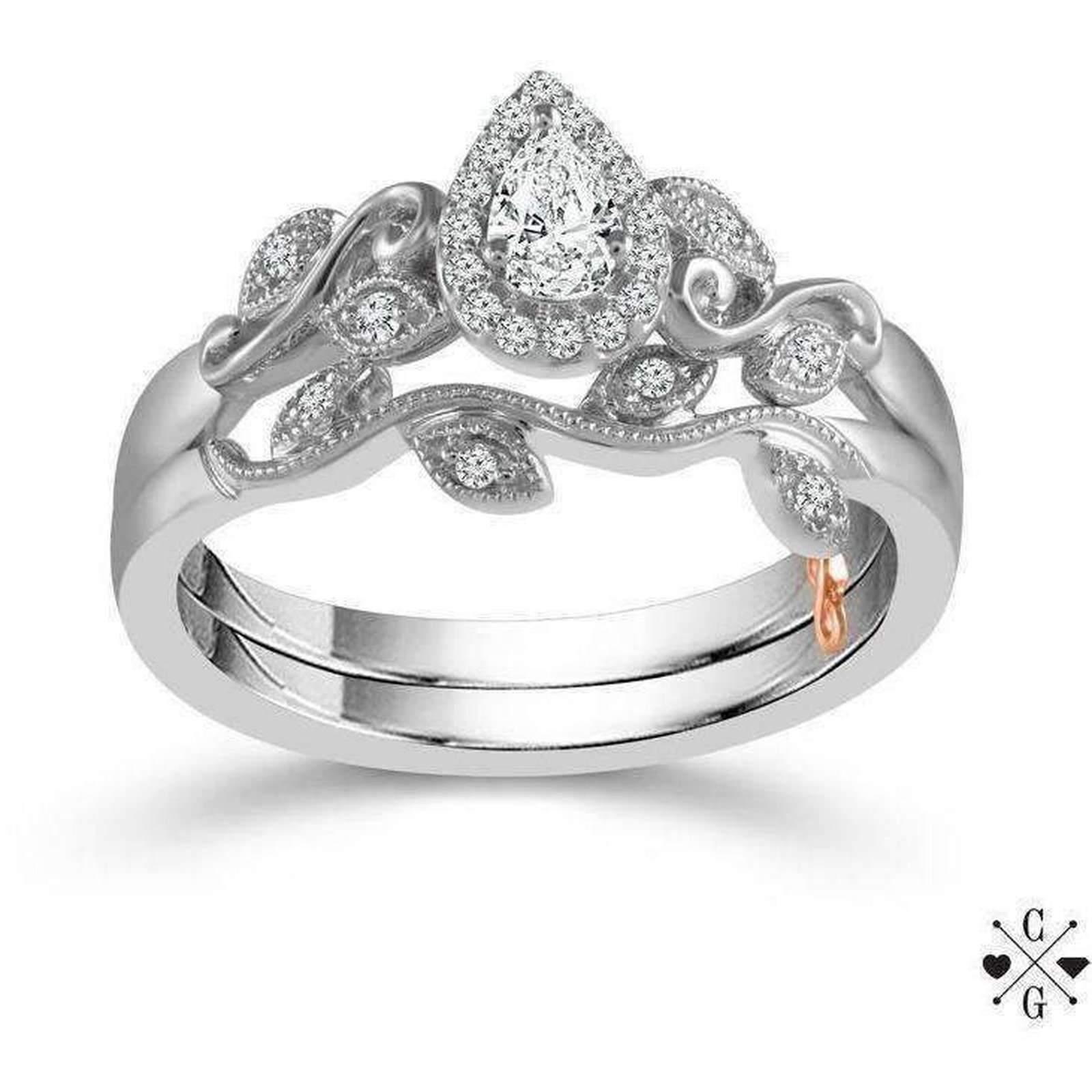 Beautiful Bride Engagement Ring Beautiful Bride Collection Pear Vintage Diamond Ring Set