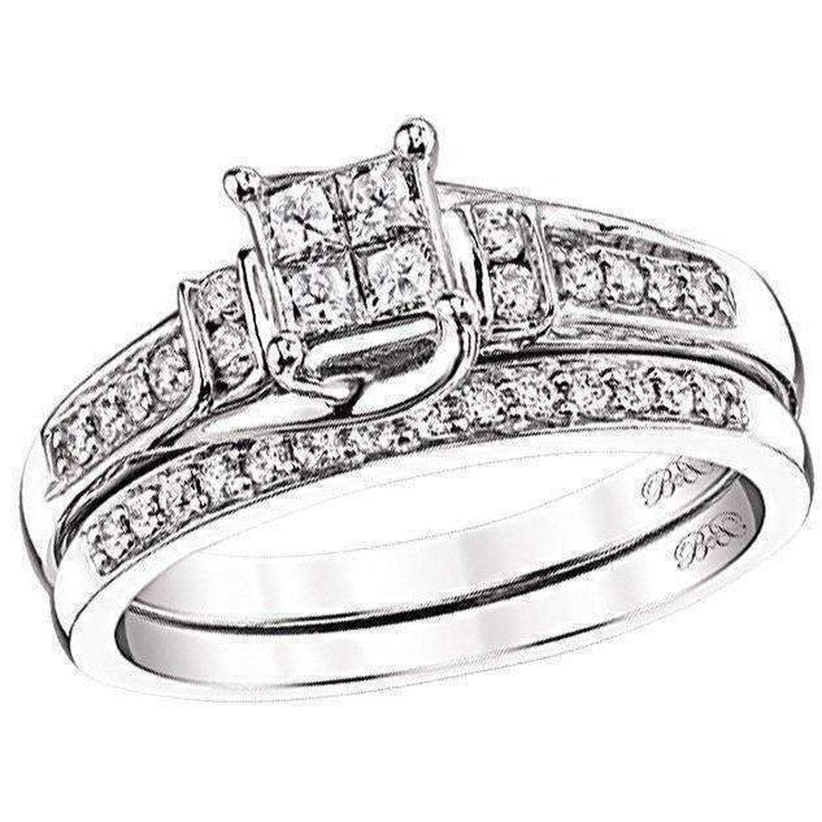 Beautiful Bride Engagement Ring Beautiful Bride Collection Princess Cut Diamond Set 10k 1/2ctw