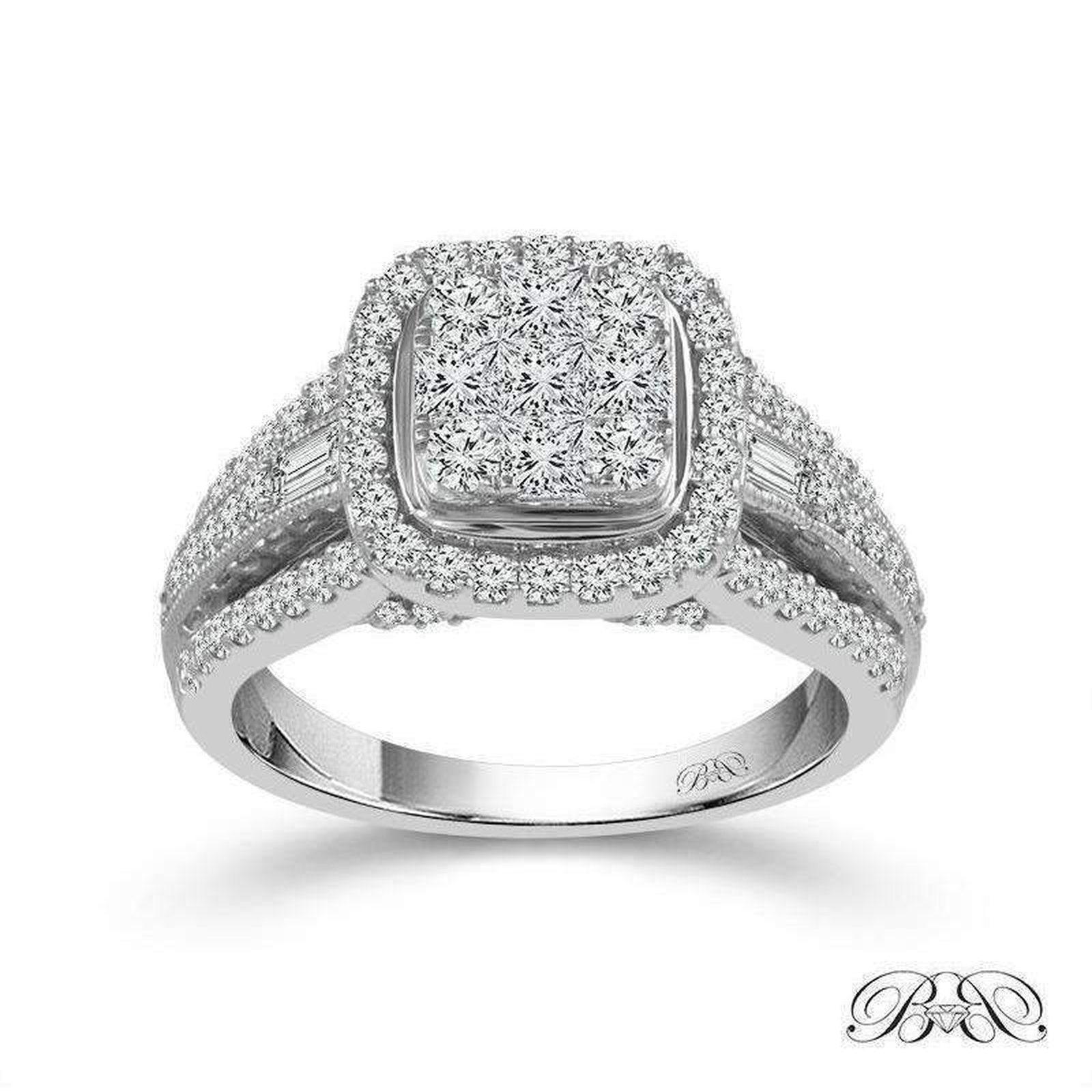 Beautiful Bride Engagement Ring Beautiful Bride Collection Princess Halo Diamond Ring 1.25ctw