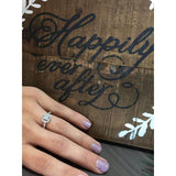 Beautiful Bride Engagement Ring Princess Cut Halo Diamond Ring 1/3ctw