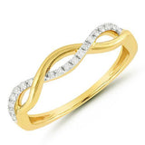 BW James diamond wedding bands Yellow Gold Diamond Twist Ring