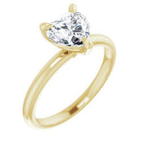 BW JAMES Engagement Ring Heart / Yellow "The Olivia" 14K Solitaire Engagement Ring Semi Mount