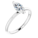 BW JAMES Engagement Ring Marquise / White "The Olivia" 14K Solitaire Engagement Ring Semi Mount