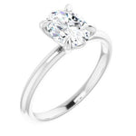BW JAMES Engagement Ring Oval / White "The Olivia" 14K Solitaire Engagement Ring Semi Mount