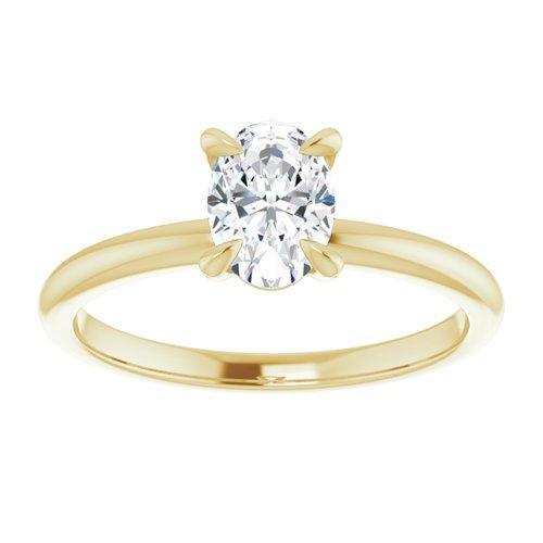 BW JAMES Engagement Ring Oval / Yellow "The Olivia" 14K Solitaire Engagement Ring Semi Mount