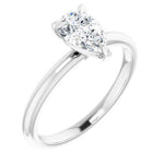 BW JAMES Engagement Ring Pear / White "The Olivia" 14K Solitaire Engagement Ring Semi Mount