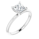 BW JAMES Engagement Ring Princess / White "The Olivia" 14K Solitaire Engagement Ring Semi Mount