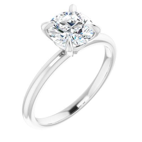 BW JAMES Engagement Ring Round / White "The Olivia" 14K Solitaire Engagement Ring Semi Mount