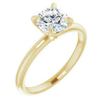 BW JAMES Engagement Ring Round / Yellow "The Olivia" 14K Solitaire Engagement Ring Semi Mount