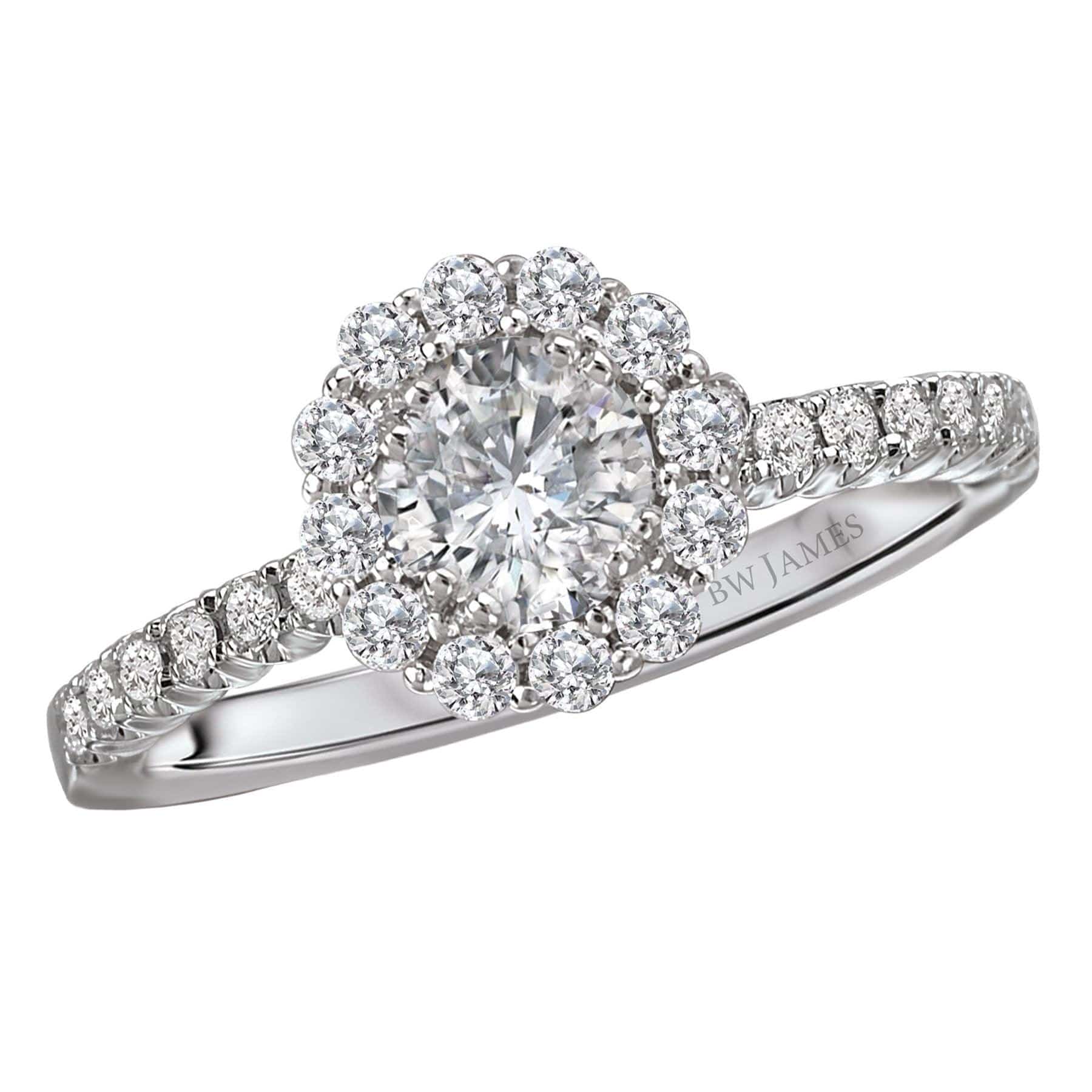 BW JAMES Engagement Rings "The Austin" Halo Diamond Ring