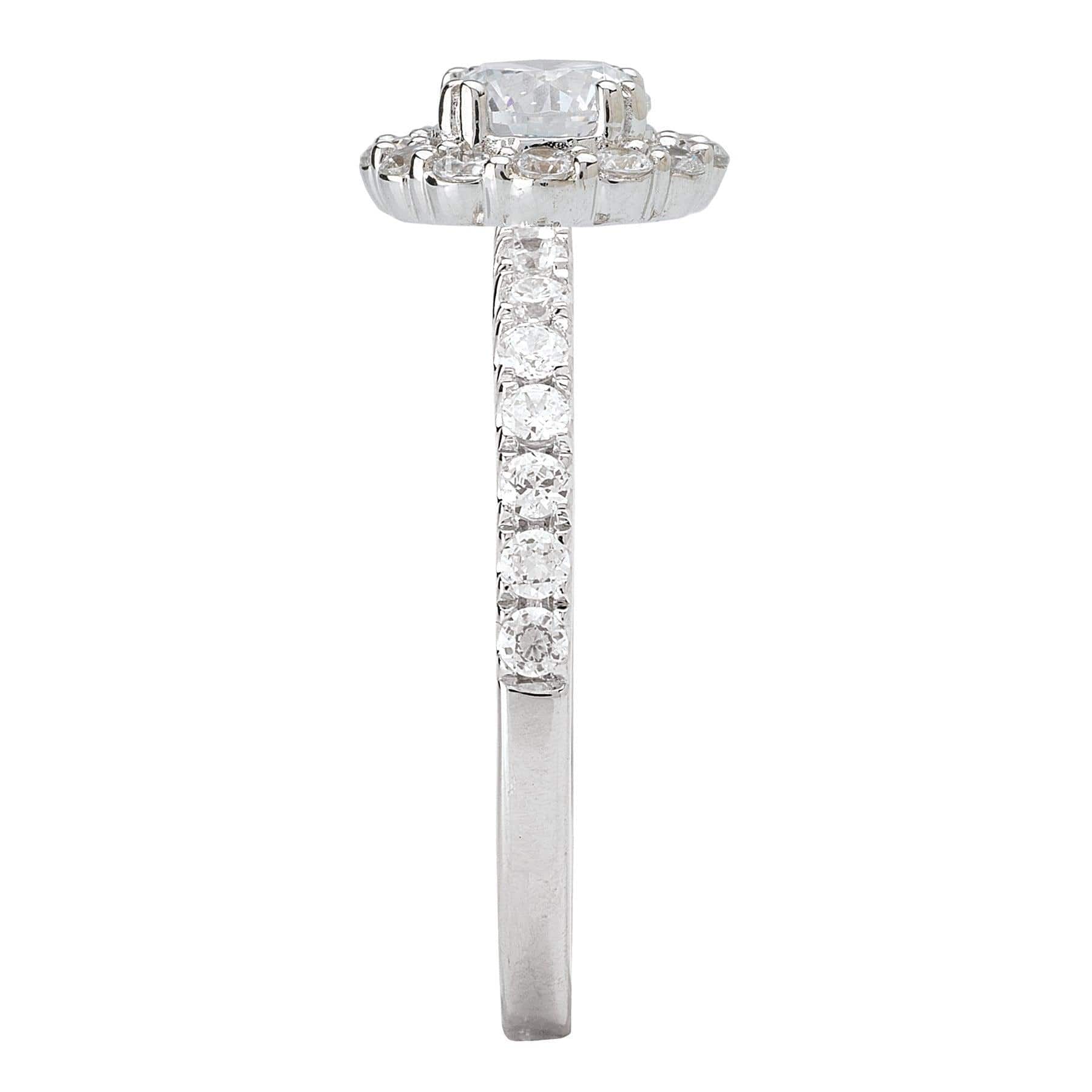 Austin - Moissanite Princess Cut Lab Diamond Engagement Ring With Criss  Cross PavÃ© Band - Walmart.com