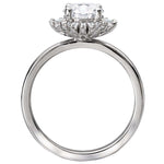 BW JAMES Engagement Rings " The  Avalon" Halo Semi-Mount Diamond Ring