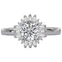 BW JAMES Engagement Rings " The  Avalon" Halo Semi-Mount Diamond Ring