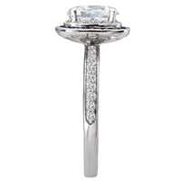 BW JAMES Engagement Rings "The Cheyenne" Halo Semi Mount Diamond and Gemstone Ring