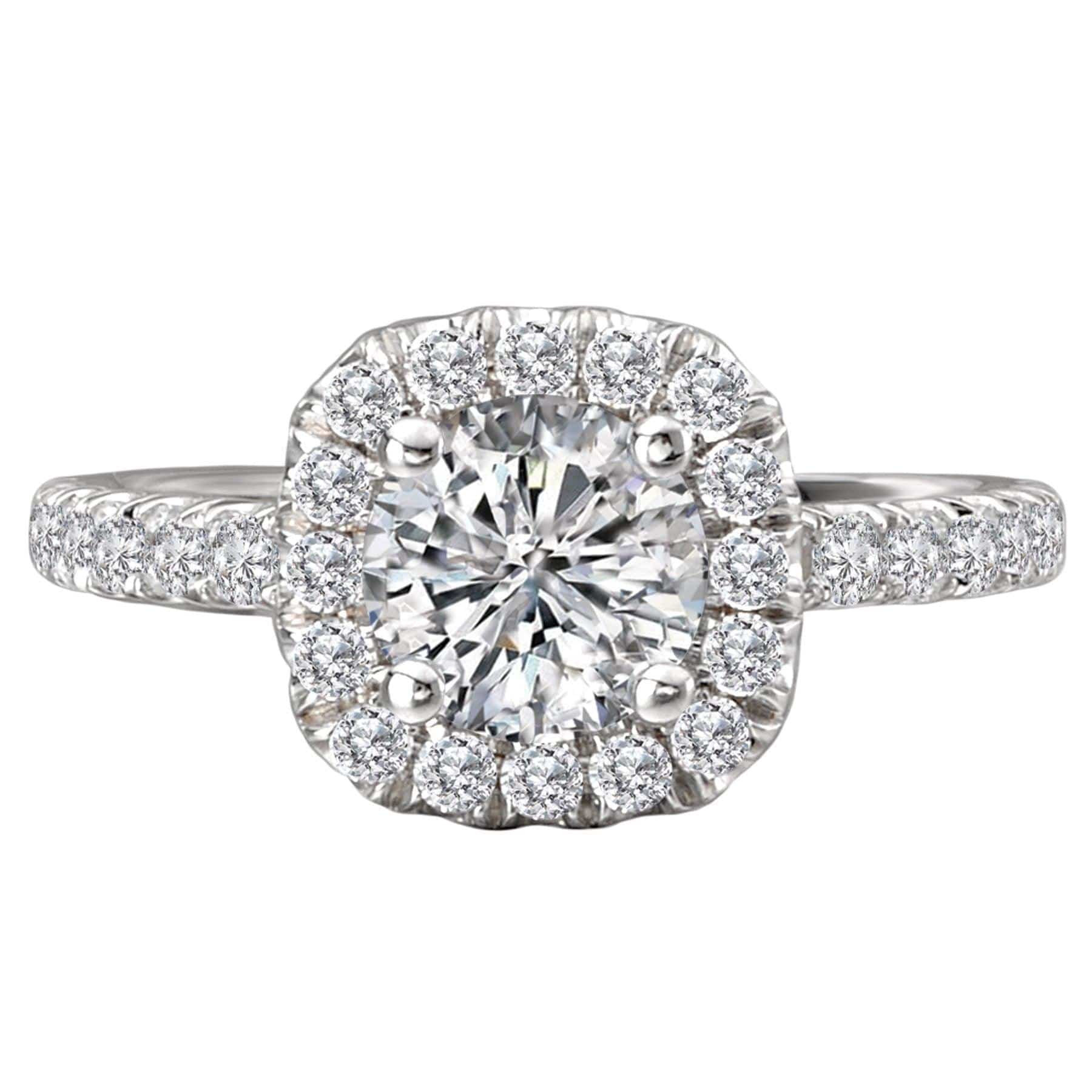 BW JAMES Engagement Rings "The Dallas" Halo Semi-Mount Diamond Ring