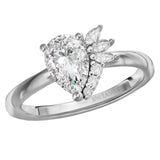 BW JAMES Engagement Rings "The Dana" Pear Shape Free Form Semi-Mount Diamond Ring