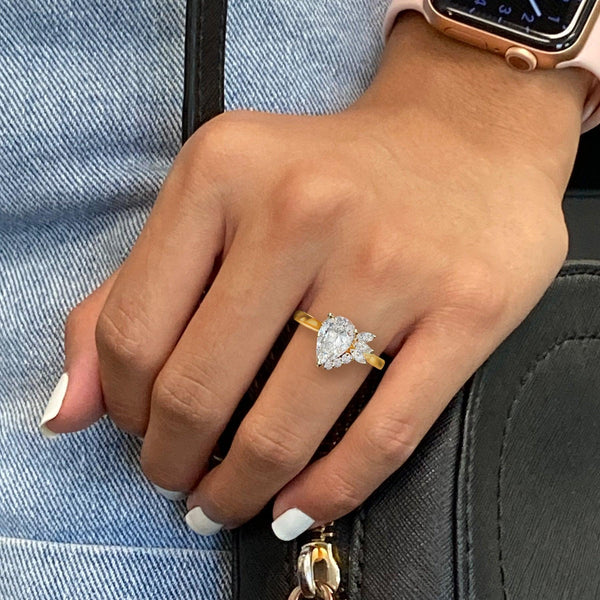 Metal Strap Woman Diamond Ring Stainless Steel Link Bracelet for Apple  Watch | eBay