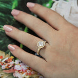 BW JAMES Engagement Rings " The Denver" Halo Semi-Mount Diamond Ring