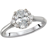 BW JAMES Engagement Rings "The Elle" Classic Oval Shape Semi-Mount Diamond Ring