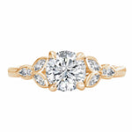 BW JAMES Engagement Rings "The Garden City" Classic Semi-Mount Floral Design Diamond Ring