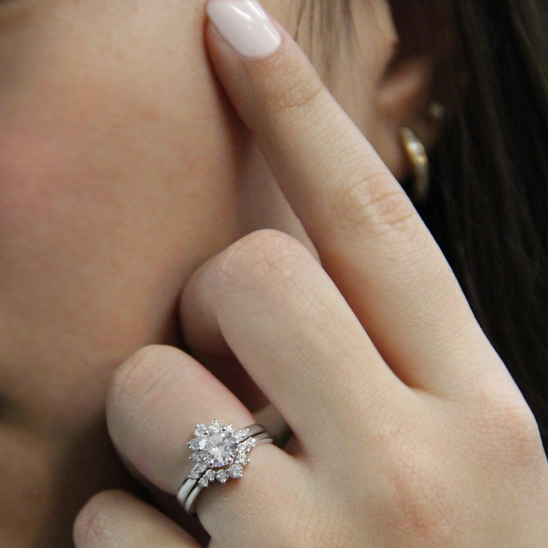 BW JAMES Engagement Rings "The Iona" Halo Semi-Mount Diamond Ring