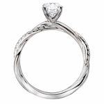 BW JAMES Engagement Rings "The Isabel" Twist Oval  Band Semi-Mount Diamond Ring